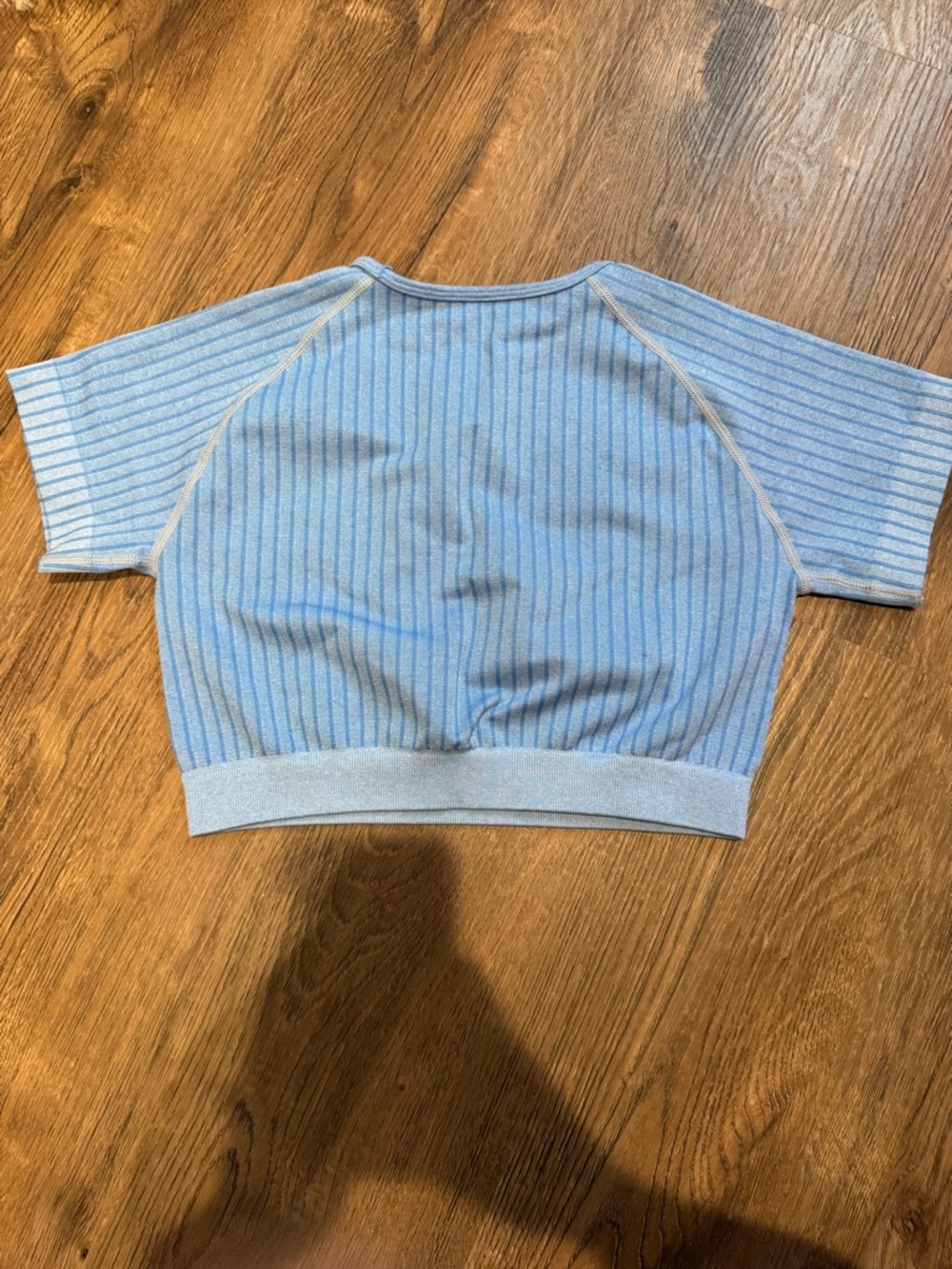 Bright Orange Ribbed Crop Top + Light Blue Ribbed Crop Top - Duo - Picture 5 of 7